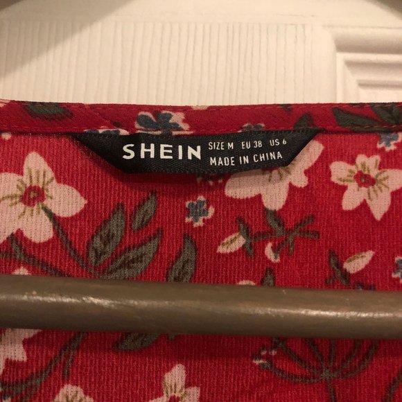 ❁ Red & Floral Midi                Summer Dress! ❁ - Picture 3 of 3